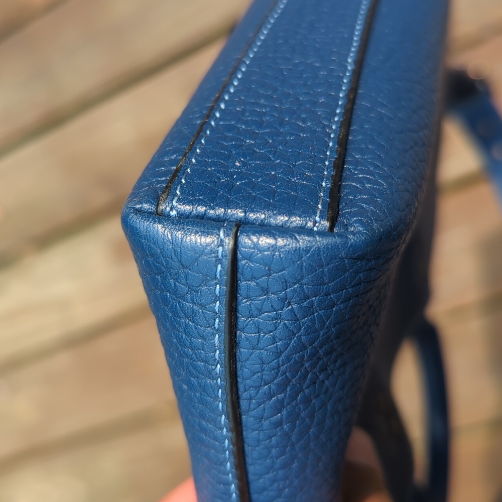 Never Used 1941 Rogue Brief Blue Leather Men's Bag. HTF! - Picture 7 of 8